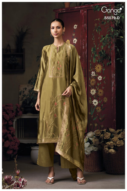 Rashmika S5079 Ganga Woven Silk Plazzo Style Suits Supplier