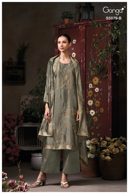 Rashmika S5079 Ganga Woven Silk Plazzo Style Suits Supplier