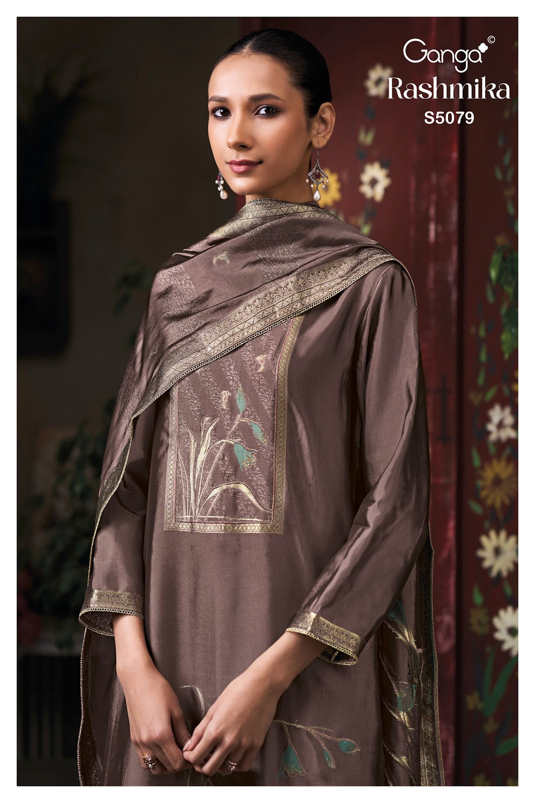 Rashmika S5079 Ganga Woven Silk Plazzo Style Suits Supplier