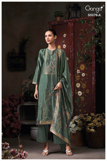 Rashmika S5079 Ganga Woven Silk Plazzo Style Suits Supplier