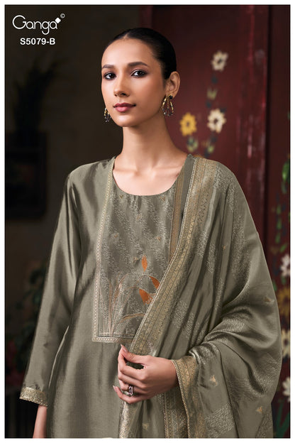 Rashmika S5079 Ganga Woven Silk Plazzo Style Suits Supplier