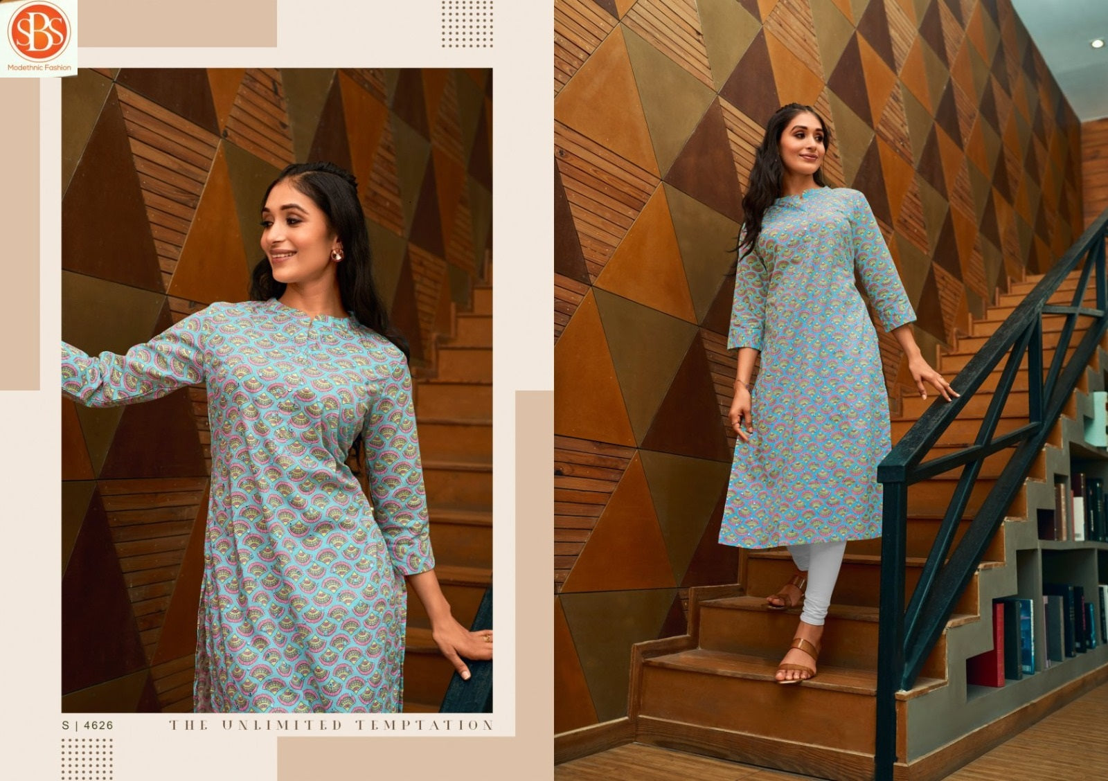 Rashmika Sbs Cotton Straight Cut Kurtis Exporter Ahmedabad