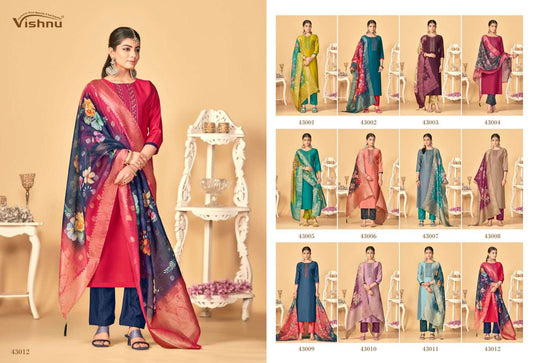 Rashmika Vishnu Impex Silk Pant Style Suits Manufacturer
