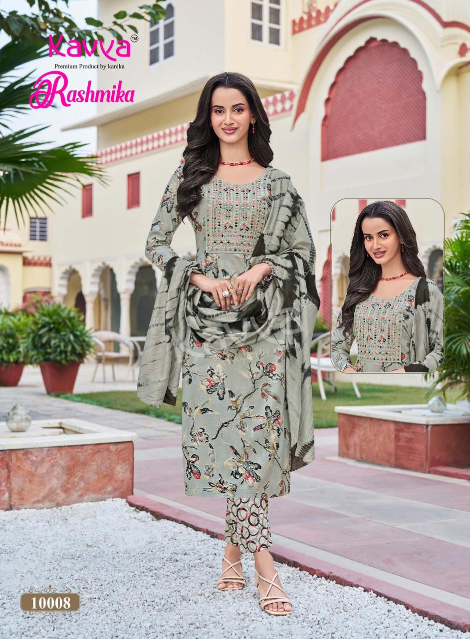 Rashmika Vol 10 Kavya Rayon Readymade Pant Style Suits Supplier Ahmedabad