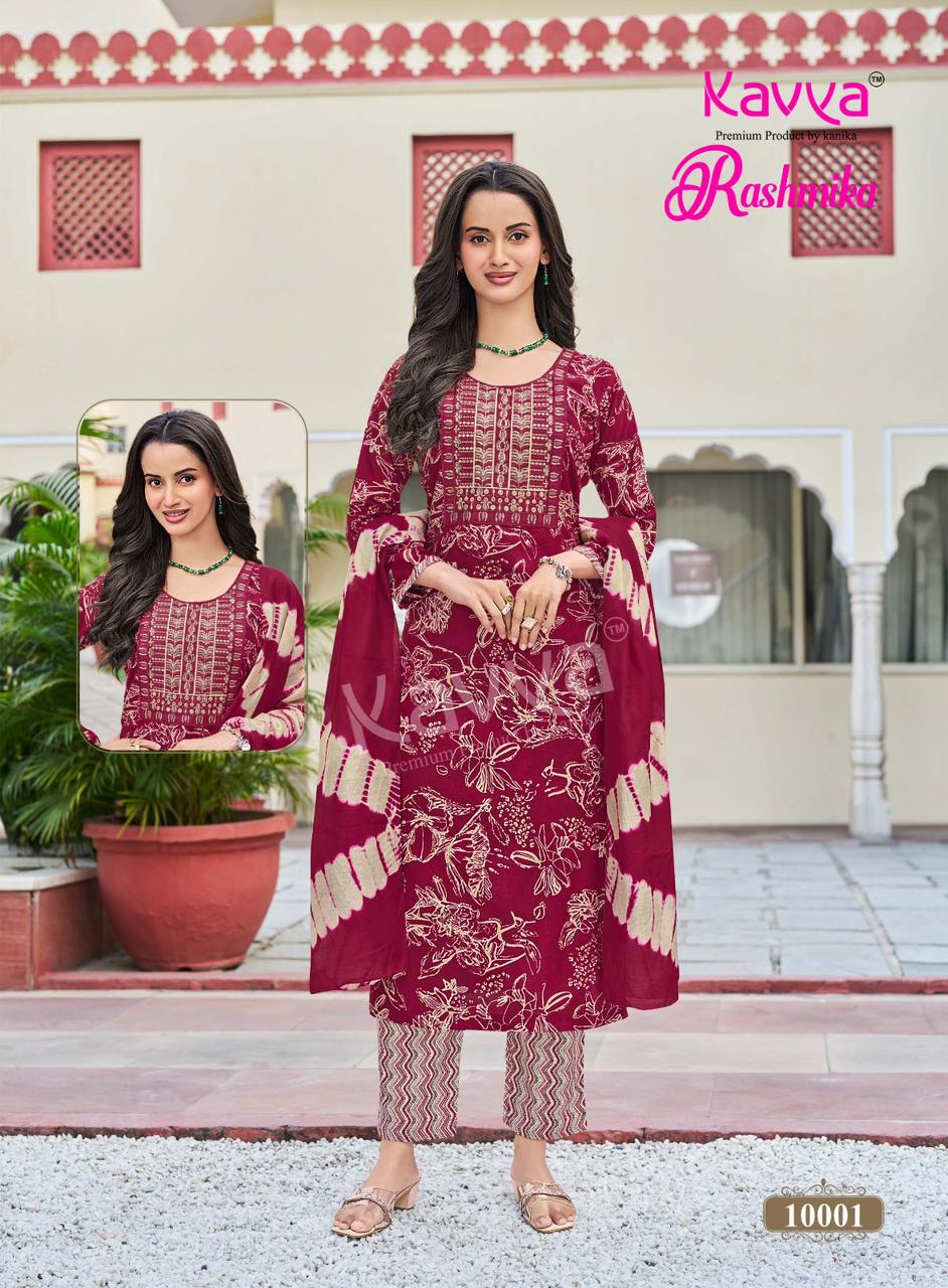 Rashmika Vol 10 Kavya Rayon Readymade Pant Style Suits Supplier Ahmedabad