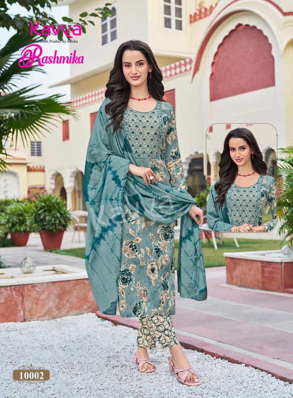 Rashmika Vol 10 Kavya Rayon Readymade Pant Style Suits Supplier Ahmedabad