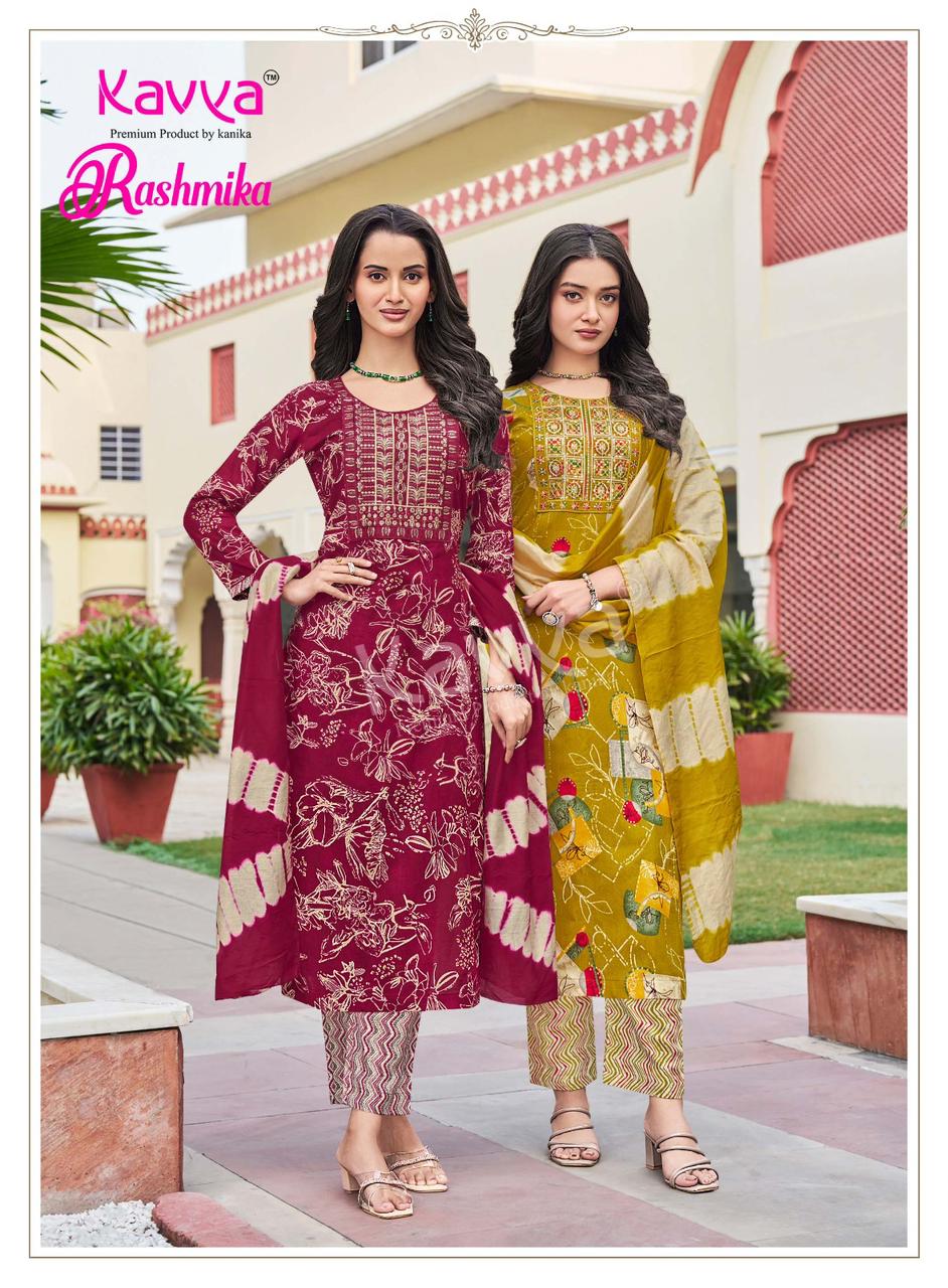 Rashmika Vol 10 Kavya Rayon Readymade Pant Style Suits Supplier Ahmedabad