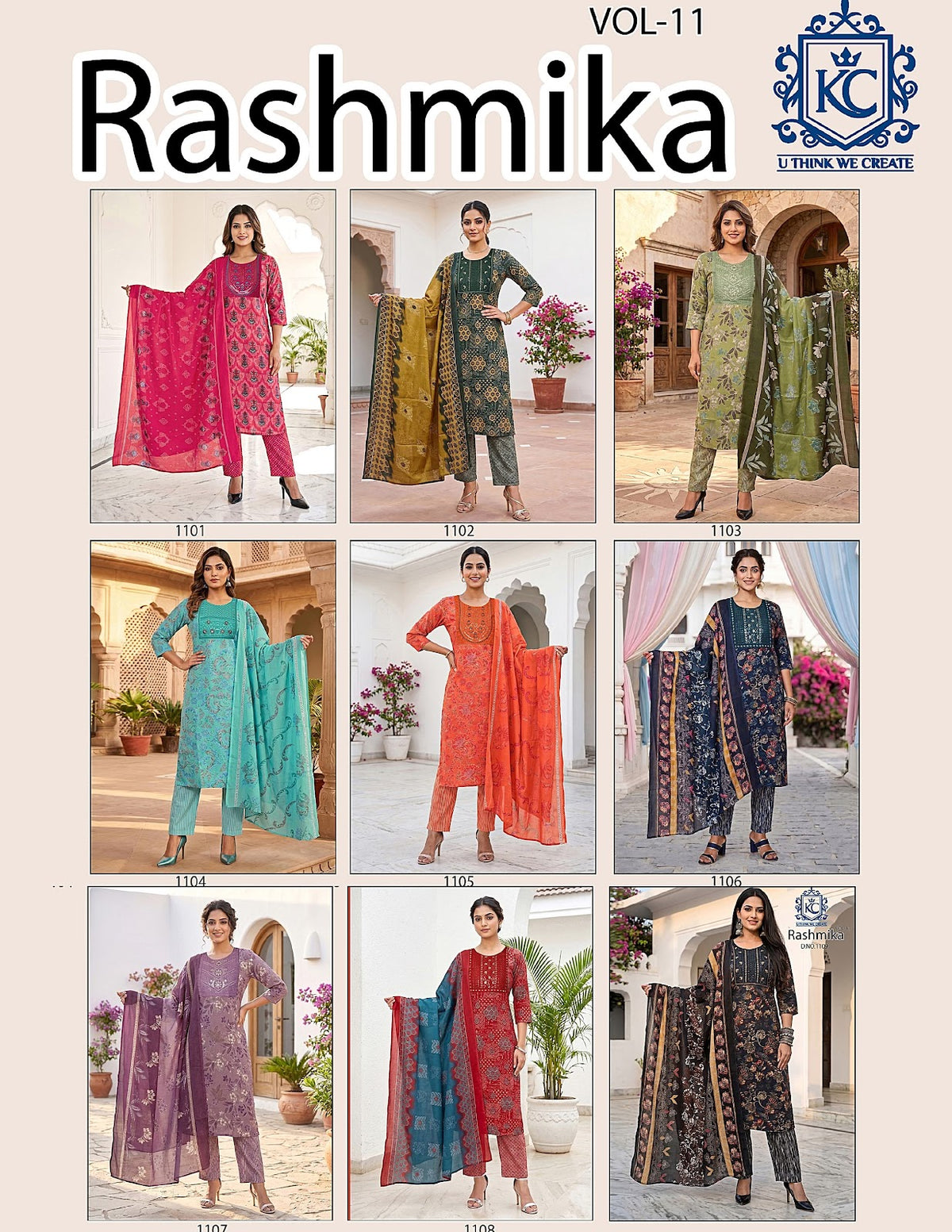 Rashmika Vol 11 Kcf Readymade Cotton Pant Suits Wholesale