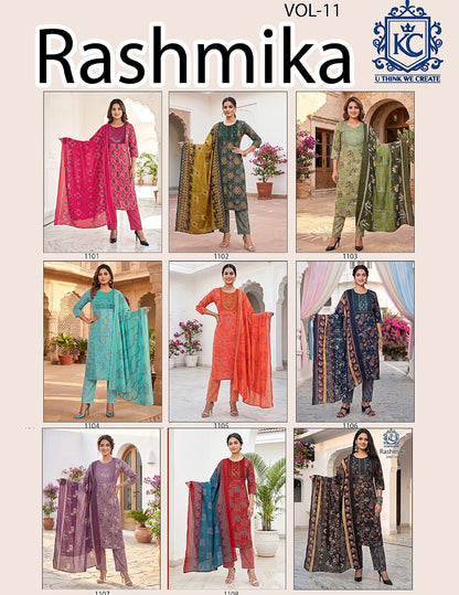 Rashmika Vol 11 Kcf Readymade Cotton Pant Suits Wholesale