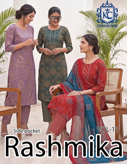 Rashmika Vol 11 Kcf Readymade Cotton Pant Suits Wholesale