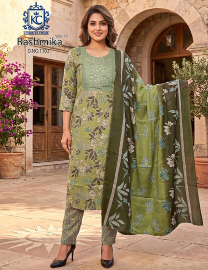 Rashmika Vol 11 Kcf Readymade Cotton Pant Suits Wholesale