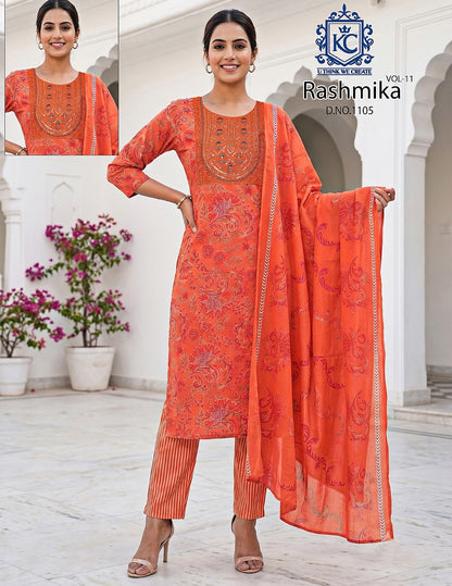 Rashmika Vol 11 Kcf Readymade Cotton Pant Suits Wholesale