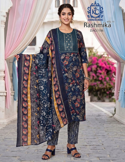 Rashmika Vol 11 Kcf Readymade Cotton Pant Suits Wholesale