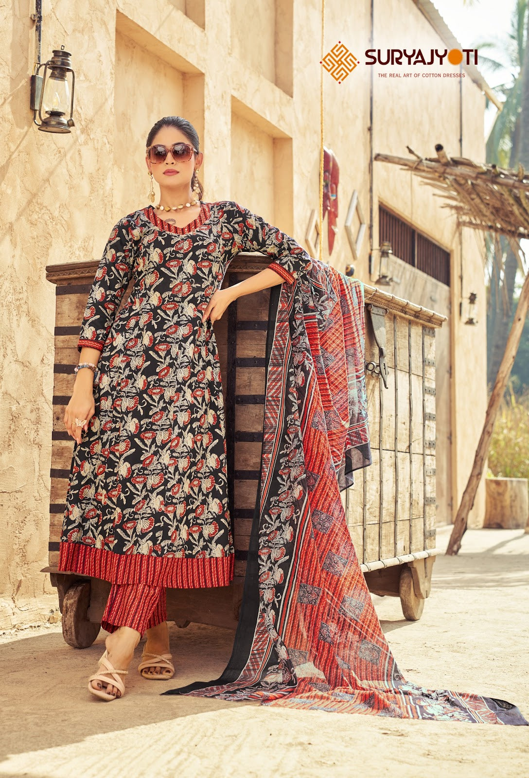Rashmika Vol 1 Anarkali Special Suryajyoti Readymade Cotton Pant Suits Wholesale Rate