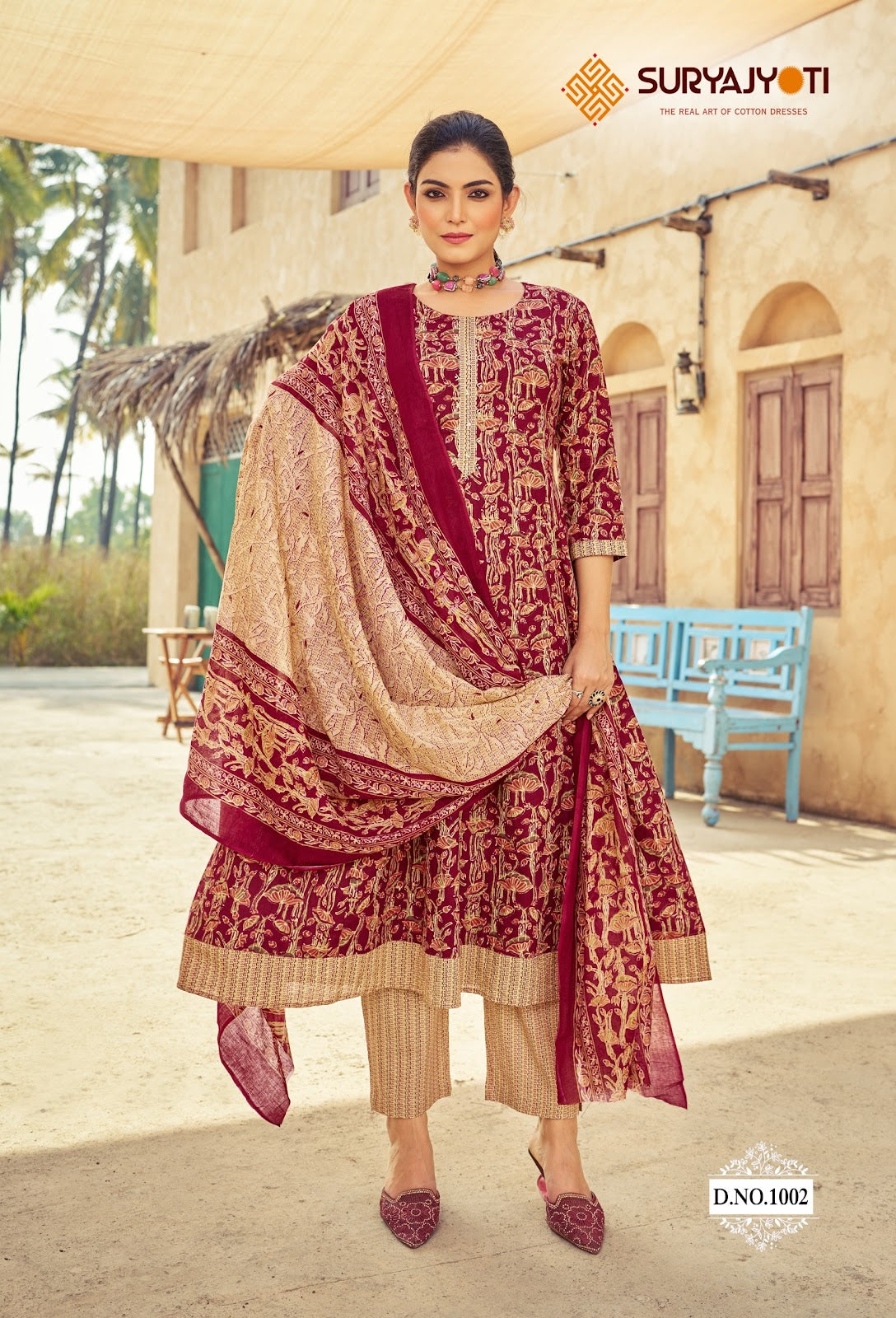 Rashmika Vol 1 Anarkali Special Suryajyoti Readymade Cotton Pant Suits Wholesale Rate