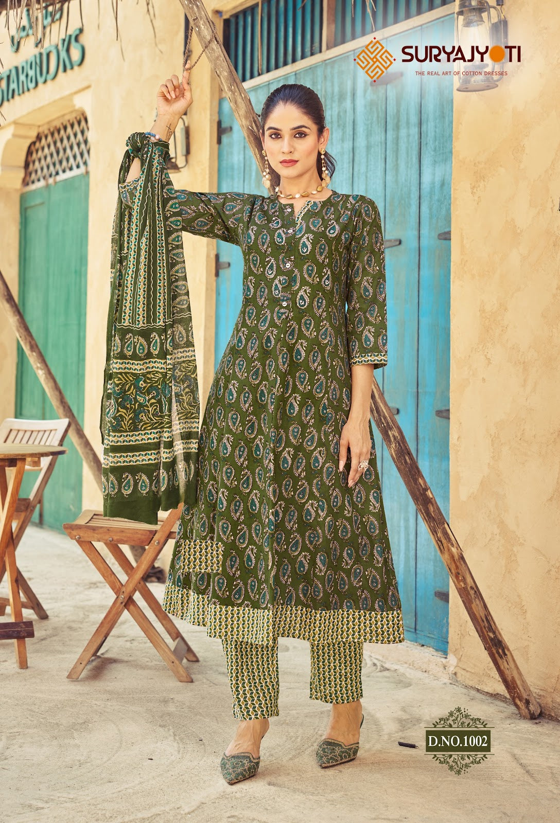 Rashmika Vol 1 Anarkali Special Suryajyoti Readymade Cotton Pant Suits Wholesale Rate
