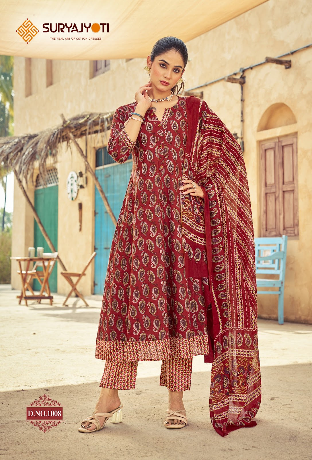 Rashmika Vol 1 Anarkali Special Suryajyoti Readymade Cotton Pant Suits Wholesale Rate