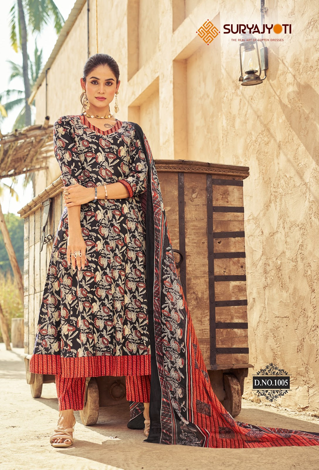 Rashmika Vol 1 Anarkali Special Suryajyoti Readymade Cotton Pant Suits Wholesale Rate