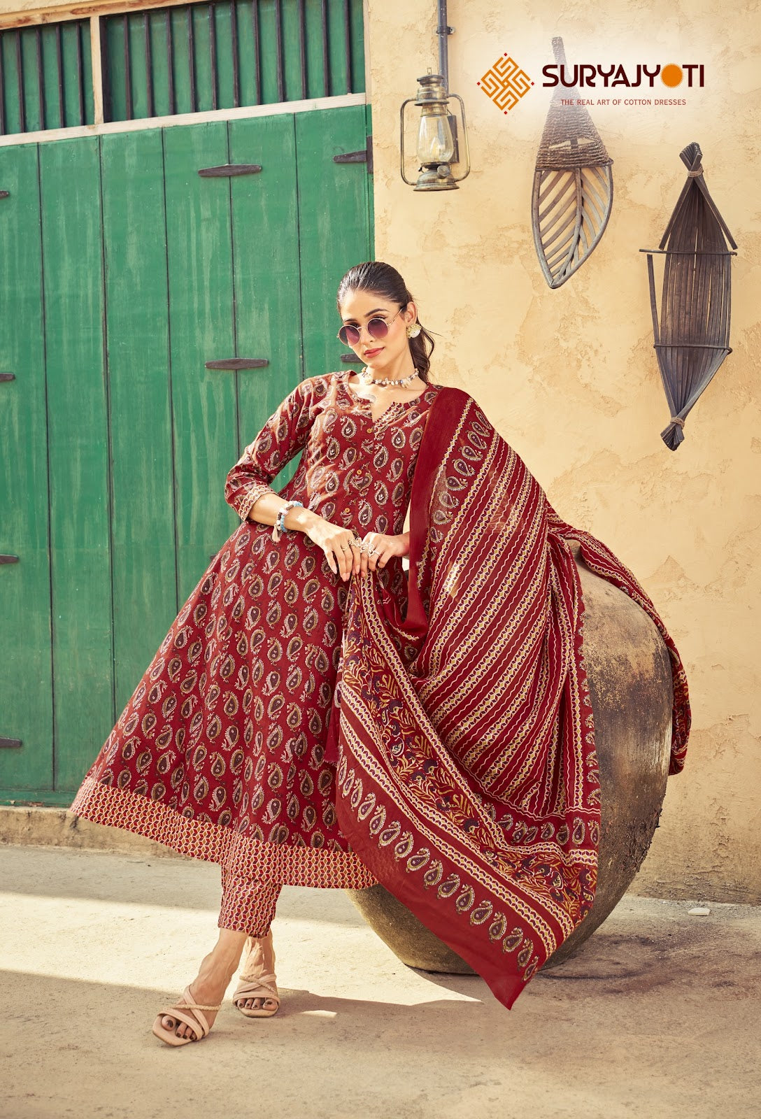 Rashmika Vol 1 Anarkali Special Suryajyoti Readymade Cotton Pant Suits Wholesale Rate