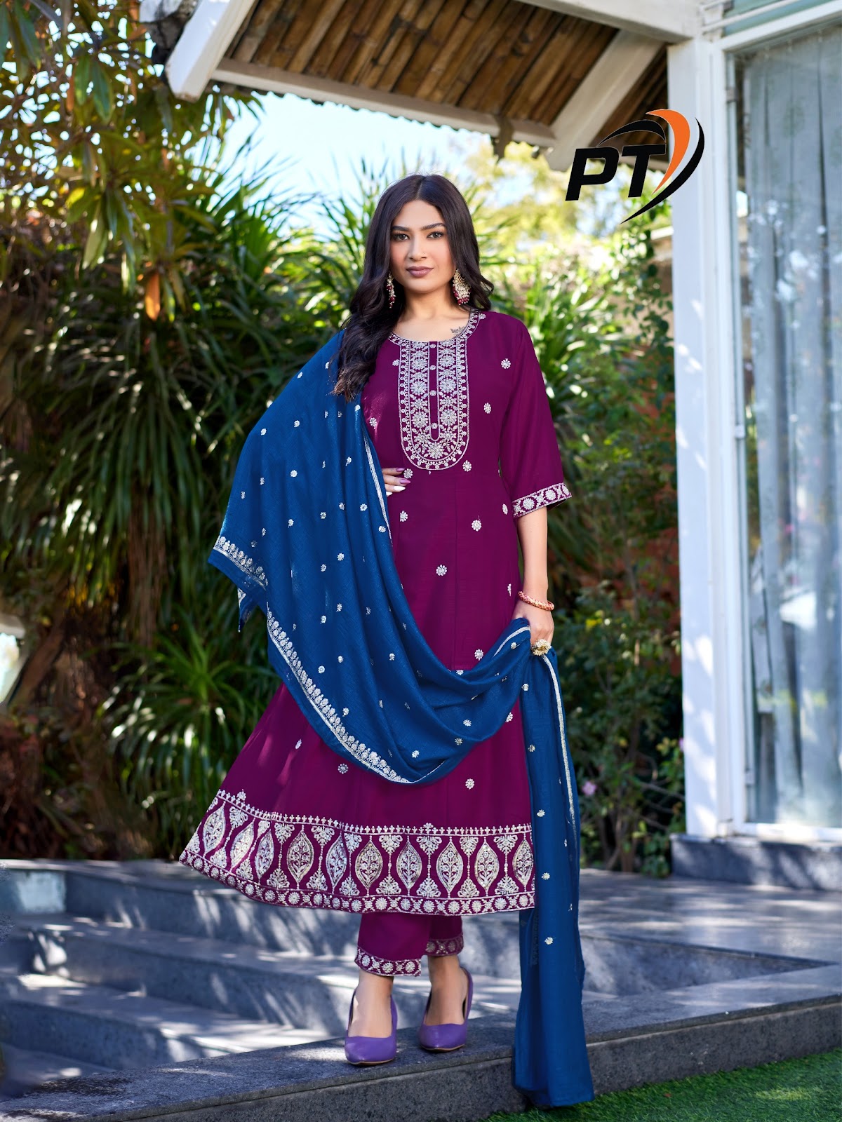 Rashmika Vol 1 Pt Vichitra Readymade Anarkali Suits Exporter Ahmedabad