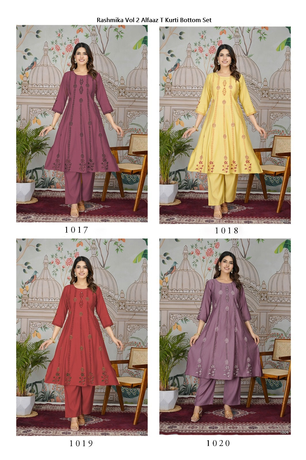Rashmika Vol 2 Alfaaz T Viscose Kurti Bottom Set Manufacturer Ahmedabad