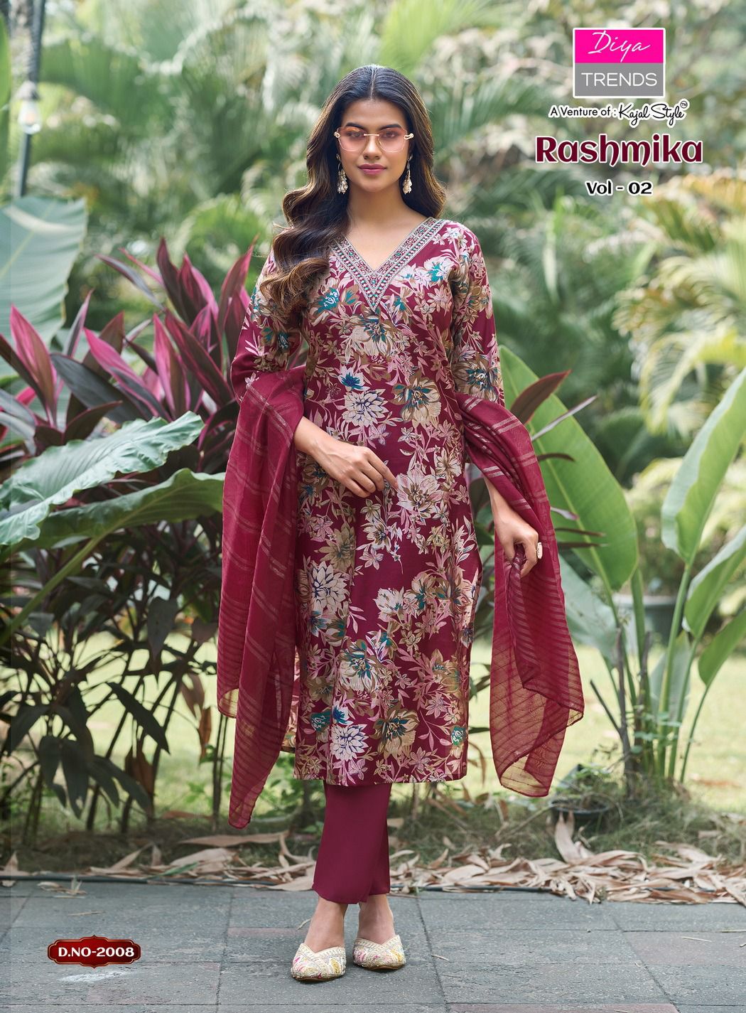Rashmika Vol 2 Diya Trends Vertican Readymade Pant Style Suits Manufacturer Gujarat