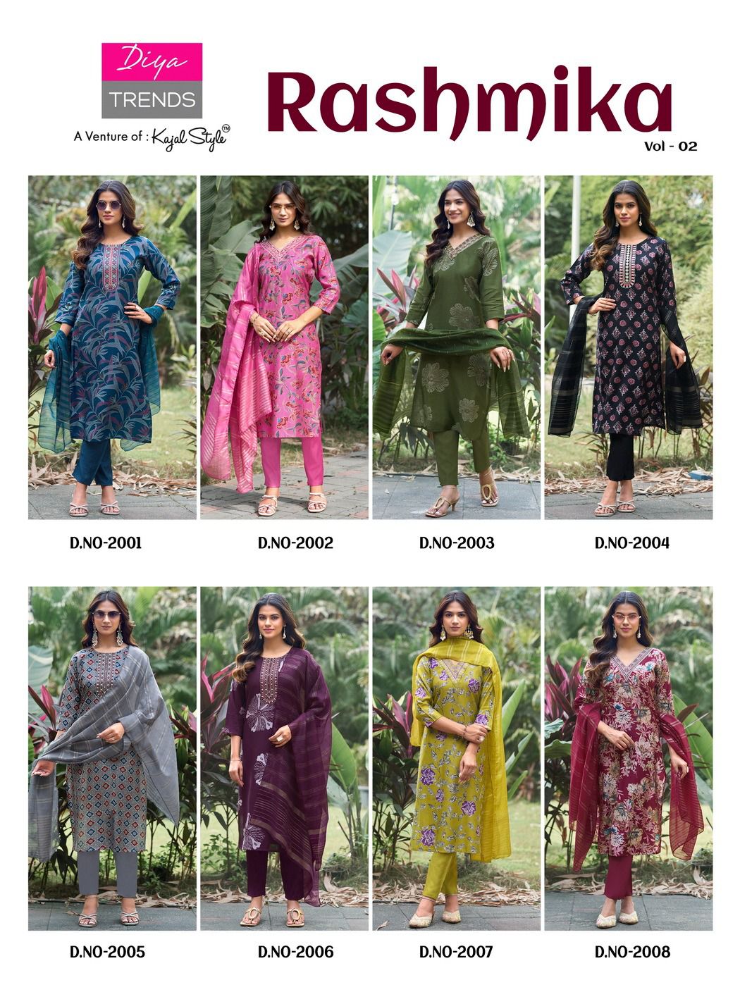 Rashmika Vol 2 Diya Trends Vertican Readymade Pant Style Suits Manufacturer Gujarat