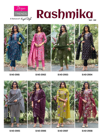 Rashmika Vol 2 Diya Trends Vertican Readymade Pant Style Suits Manufacturer Gujarat