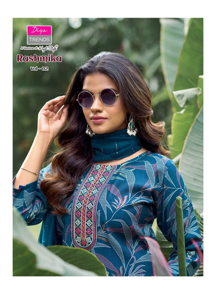 Rashmika Vol 2 Diya Trends Vertican Readymade Pant Style Suits Manufacturer Gujarat