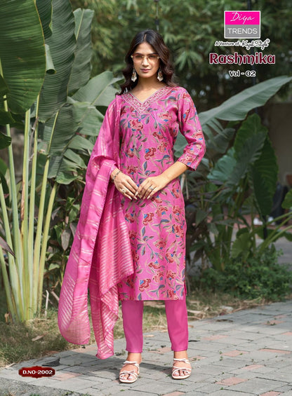 Rashmika Vol 2 Diya Trends Vertican Readymade Pant Style Suits Manufacturer Gujarat