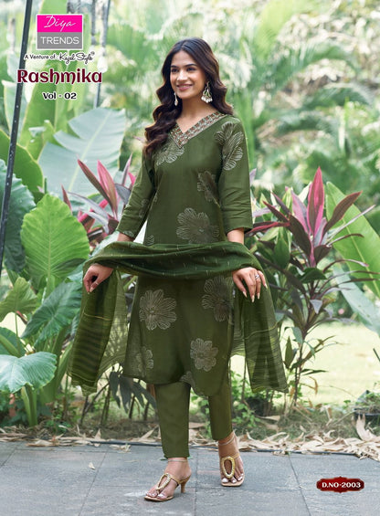 Rashmika Vol 2 Diya Trends Vertican Readymade Pant Style Suits Manufacturer Gujarat