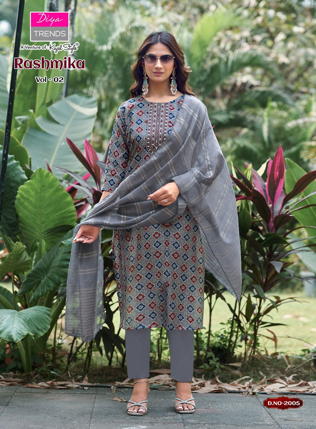Rashmika Vol 2 Diya Trends Vertican Readymade Pant Style Suits Manufacturer Gujarat