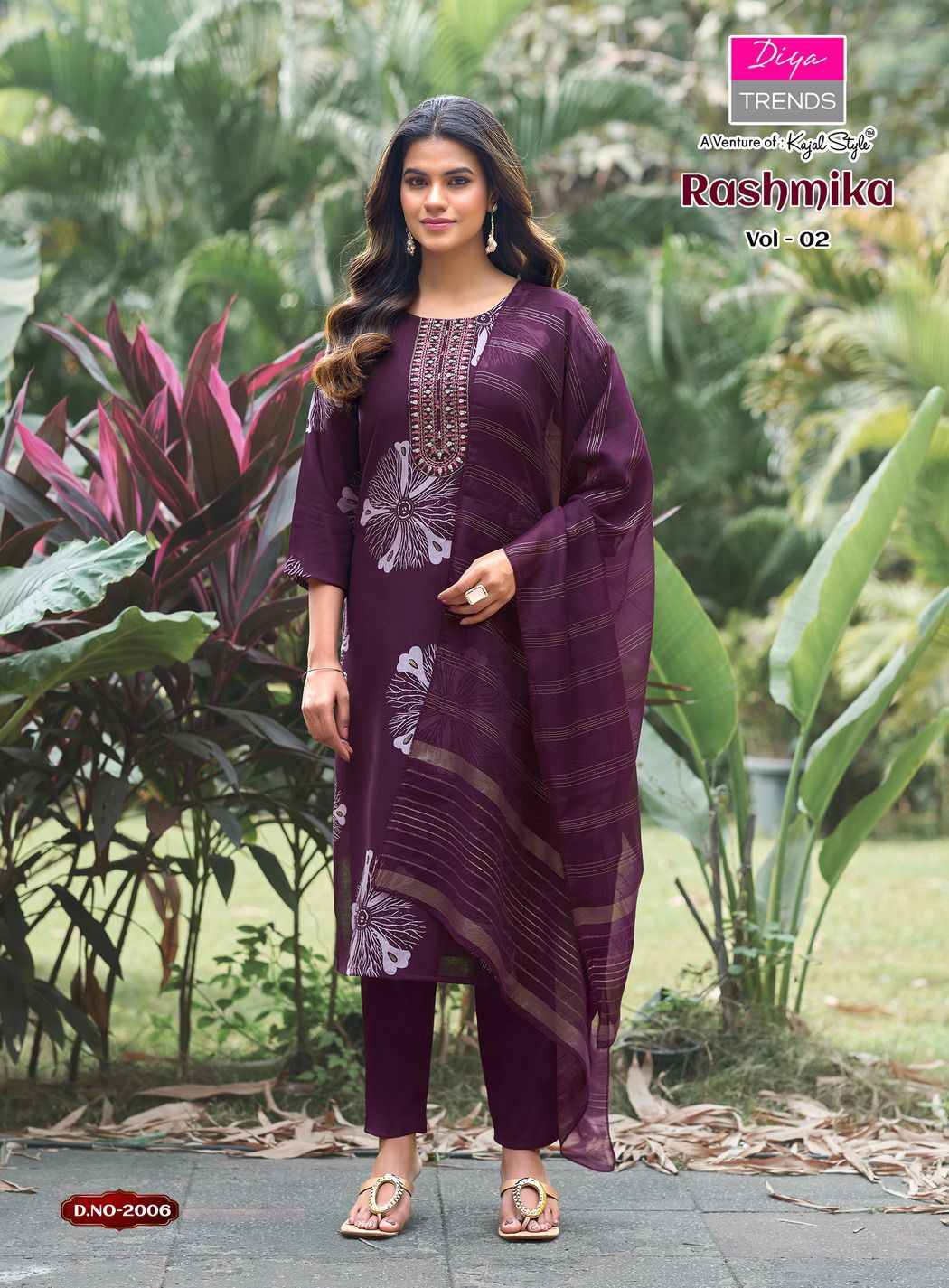 Rashmika Vol 2 Diya Trends Vertican Readymade Pant Style Suits Manufacturer Gujarat
