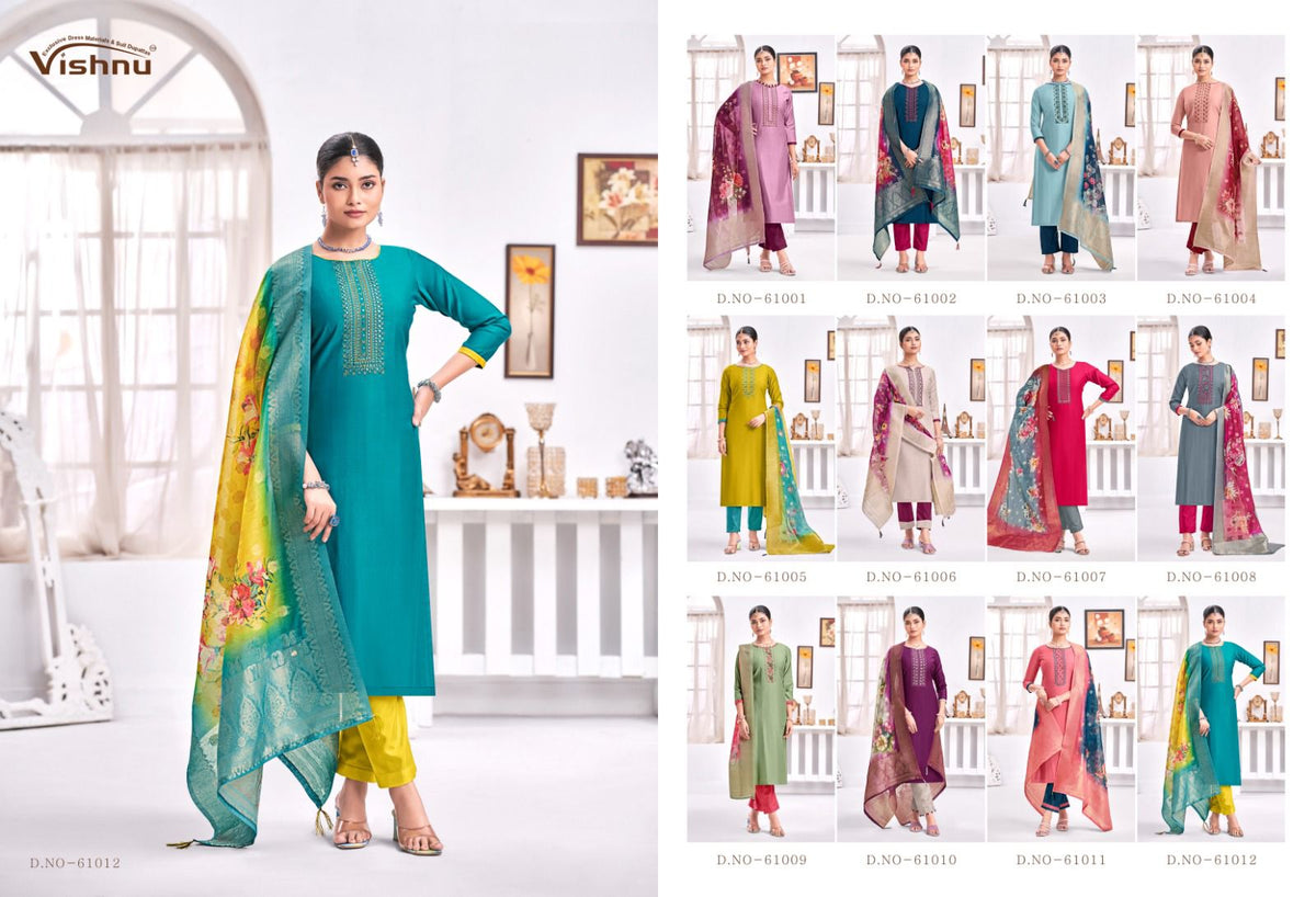 Rashmika Vol 2 Vishnu Impex Silk Pant Style Suits Exporter India