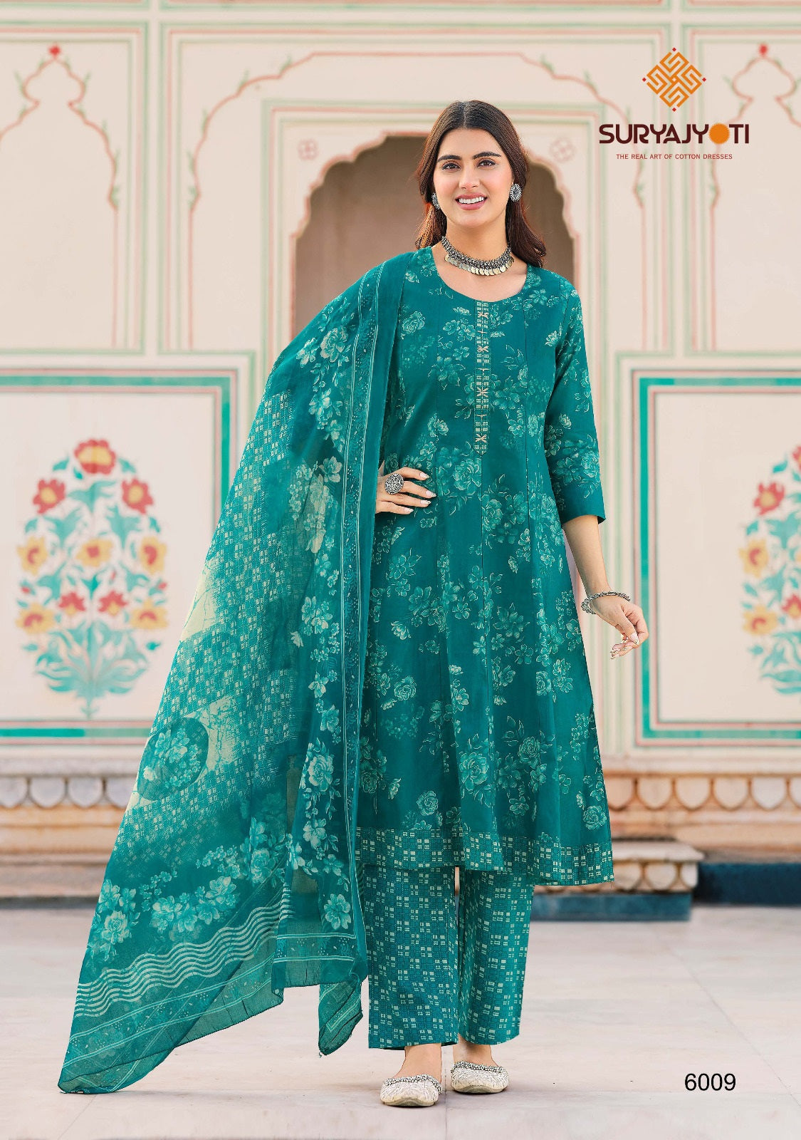 Rashmika Vol 6 Suryajyoti Cotton Readymade Anarkali Suits Wholesale Price