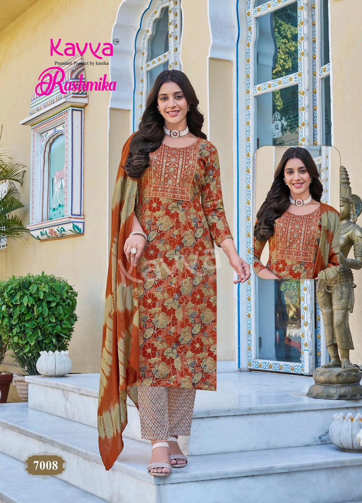 Rashmika Vol 7 Kavya Rayon Readymade Pant Style Suits Wholesaler Ahmedabad