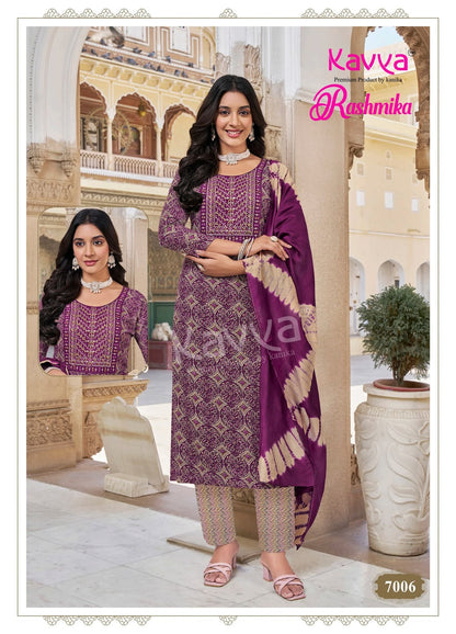 Rashmika Vol 7 Kavya Rayon Readymade Pant Style Suits Wholesaler Ahmedabad