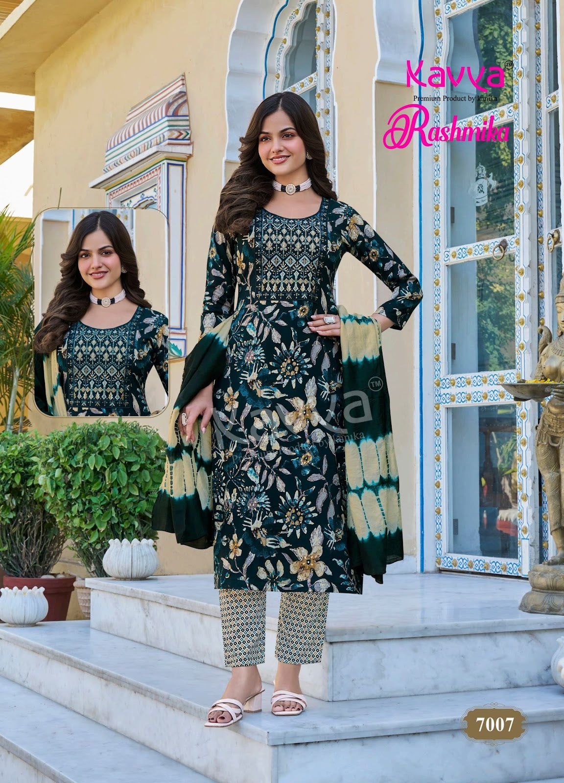 Rashmika Vol 7 Kavya Rayon Readymade Pant Style Suits Wholesaler Ahmedabad