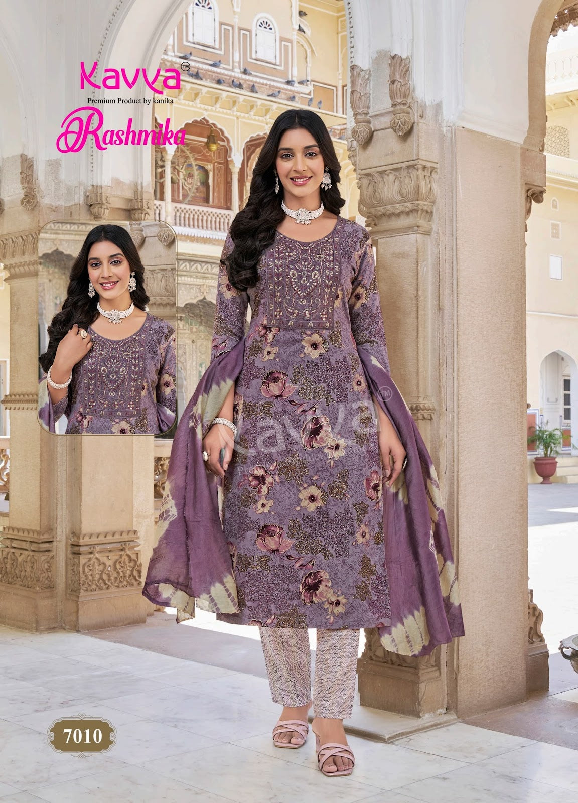 Rashmika Vol 7 Kavya Rayon Readymade Pant Style Suits Wholesaler Ahmedabad