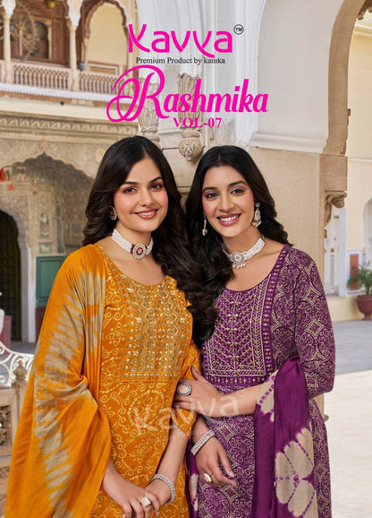 Rashmika Vol 7 Kavya Rayon Readymade Pant Style Suits Wholesaler Ahmedabad