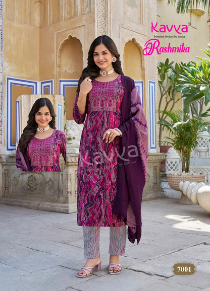 Rashmika Vol 7 Kavya Rayon Readymade Pant Style Suits Wholesaler Ahmedabad