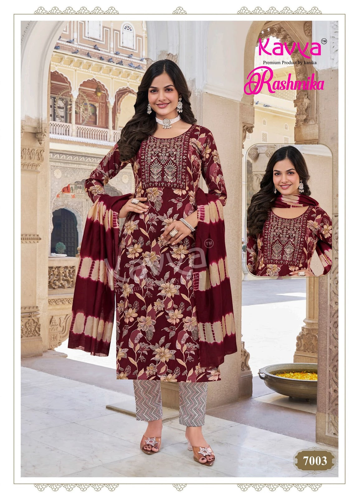 Rashmika Vol 7 Kavya Rayon Readymade Pant Style Suits Wholesaler Ahmedabad