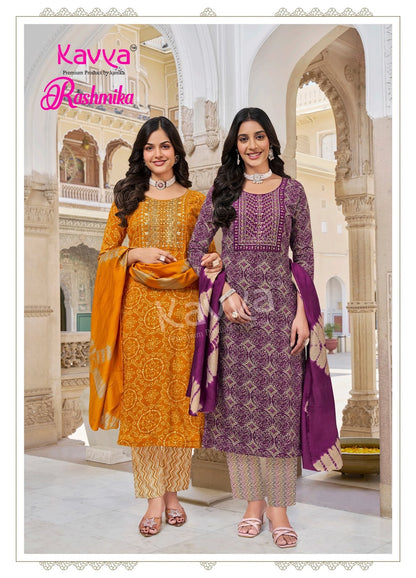 Rashmika Vol 7 Kavya Rayon Readymade Pant Style Suits Wholesaler Ahmedabad