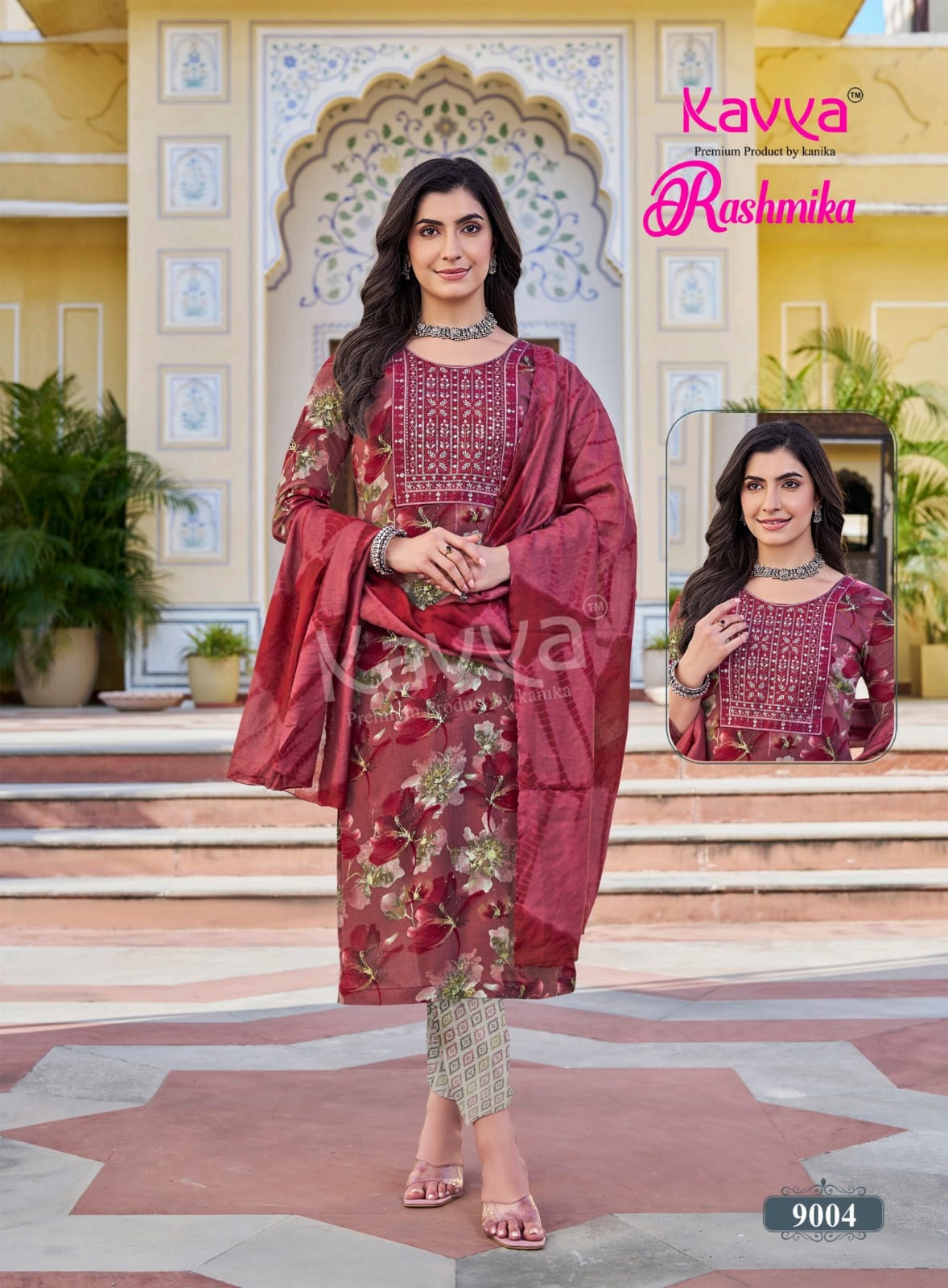 Rashmika Vol 9 Kavya Rayon Readymade Pant Style Suits Exporter Ahmedabad