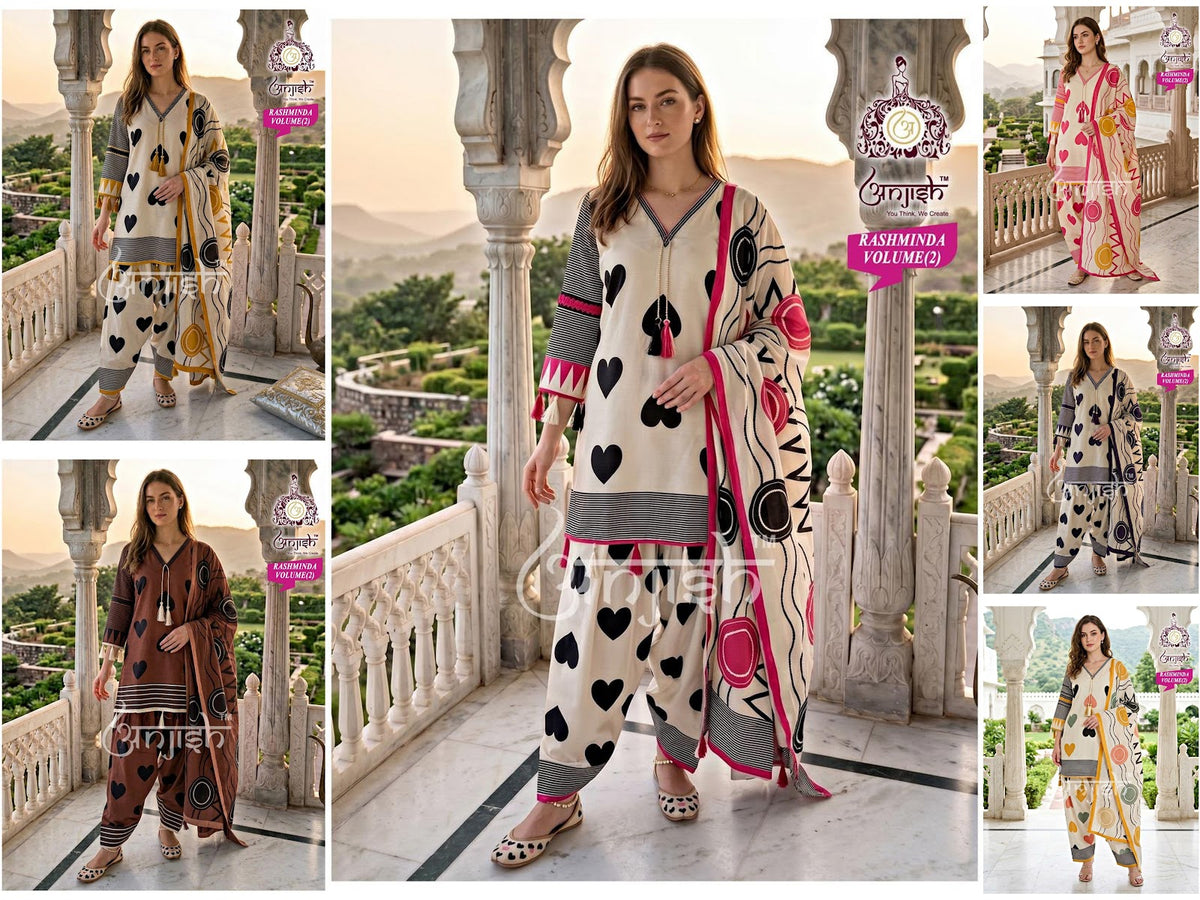 Rashminda Anjish Muslin Readymade Suits Exporter Gujarat