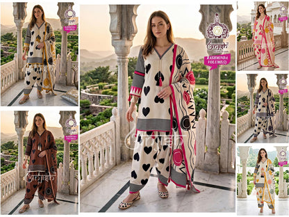 Rashminda Anjish Muslin Readymade Suits Exporter Gujarat