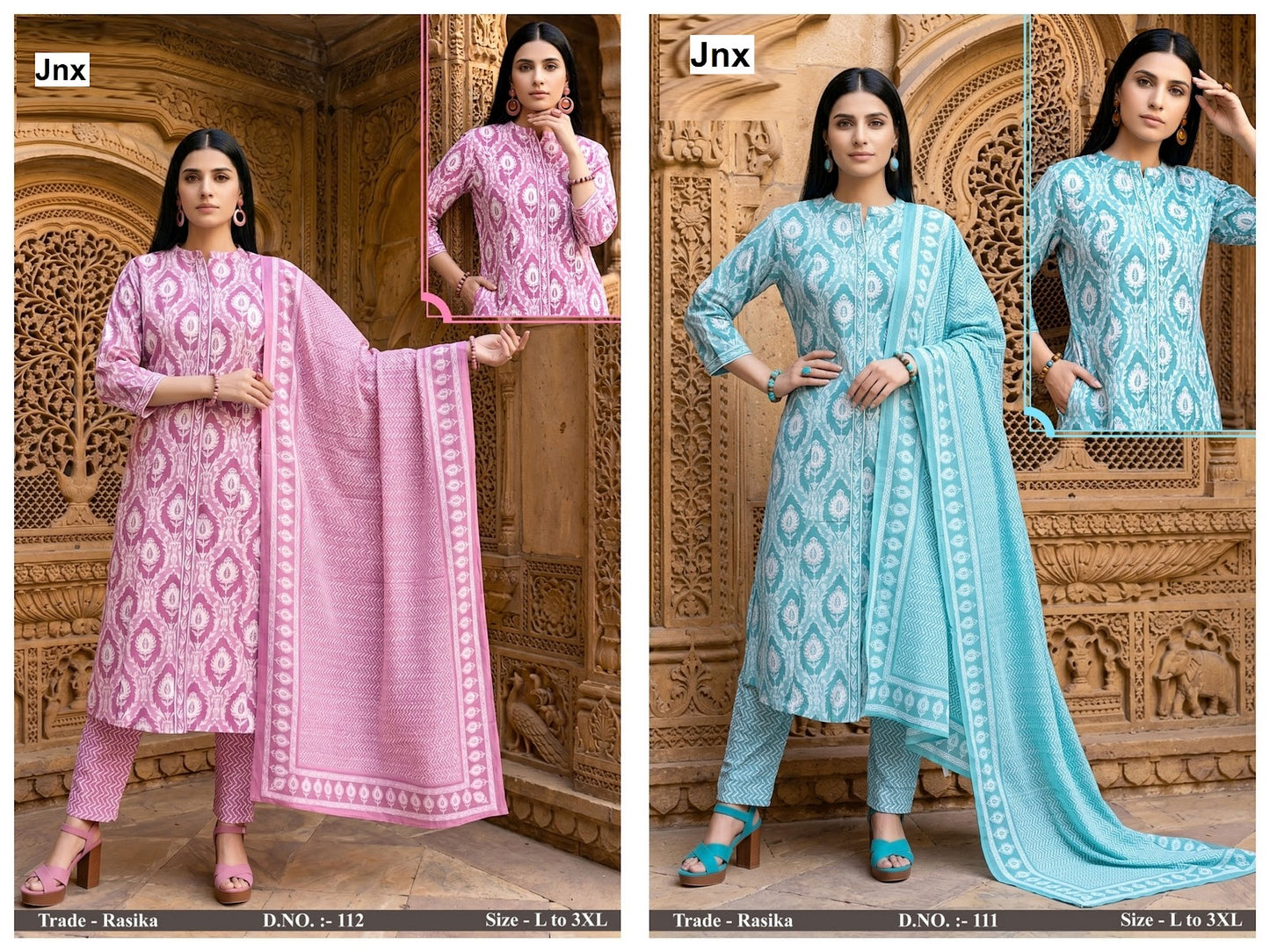 Rasika Jnx Readymade Cotton Pant Suits Supplier Gujarat