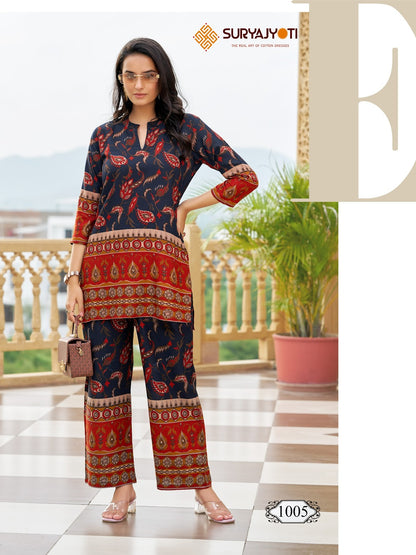 Rasika Vol 1 Suryajyoti Rayon Co Ord Set Exporter Gujarat