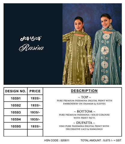 Rasira Jay Vijay Pashmina Suits Supplier