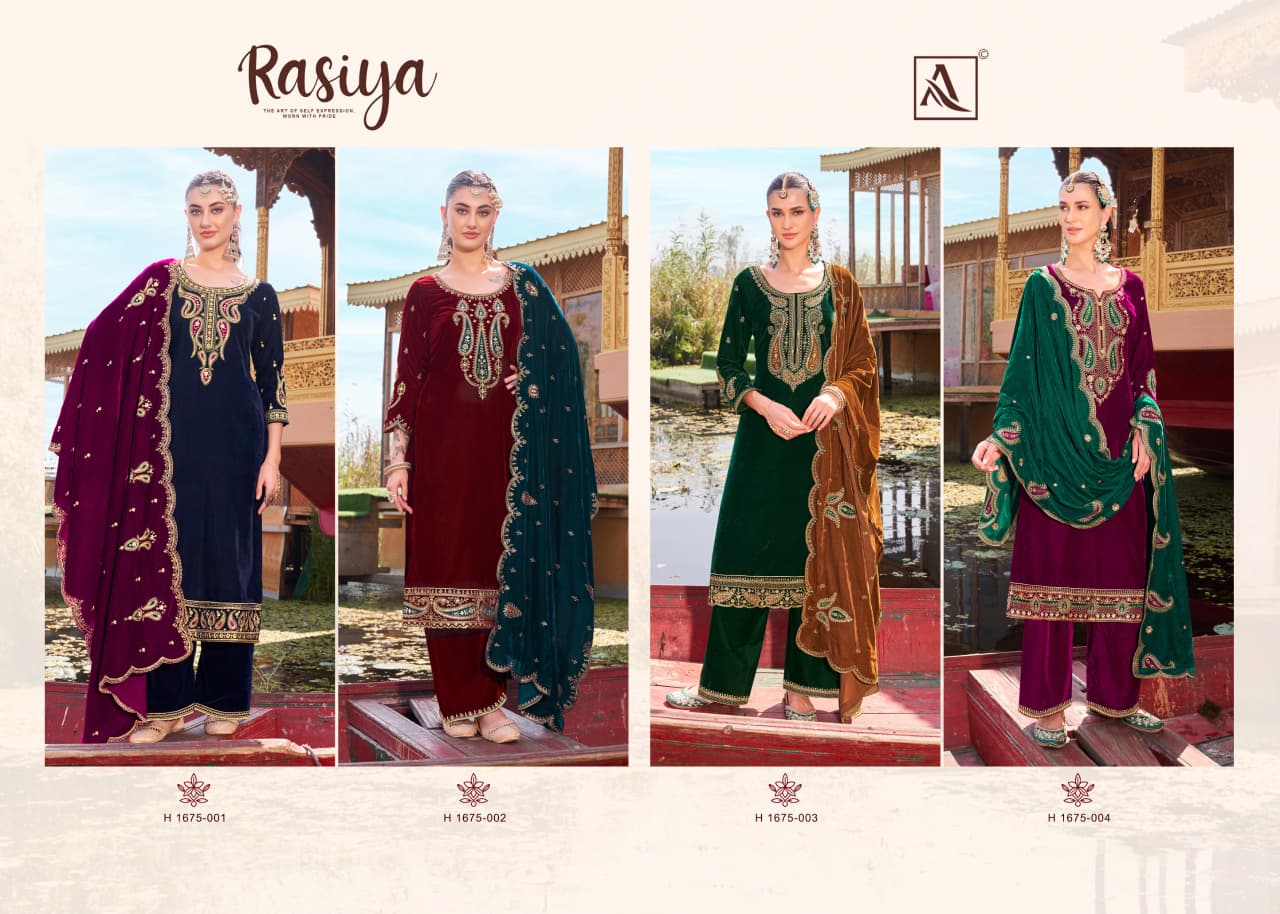 Rasiya Alok Velvet Suits Exporter